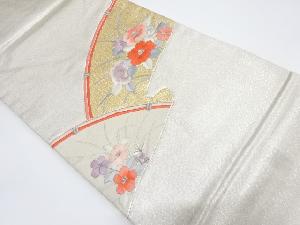 光悦垣に椿模様刺繍名古屋帯